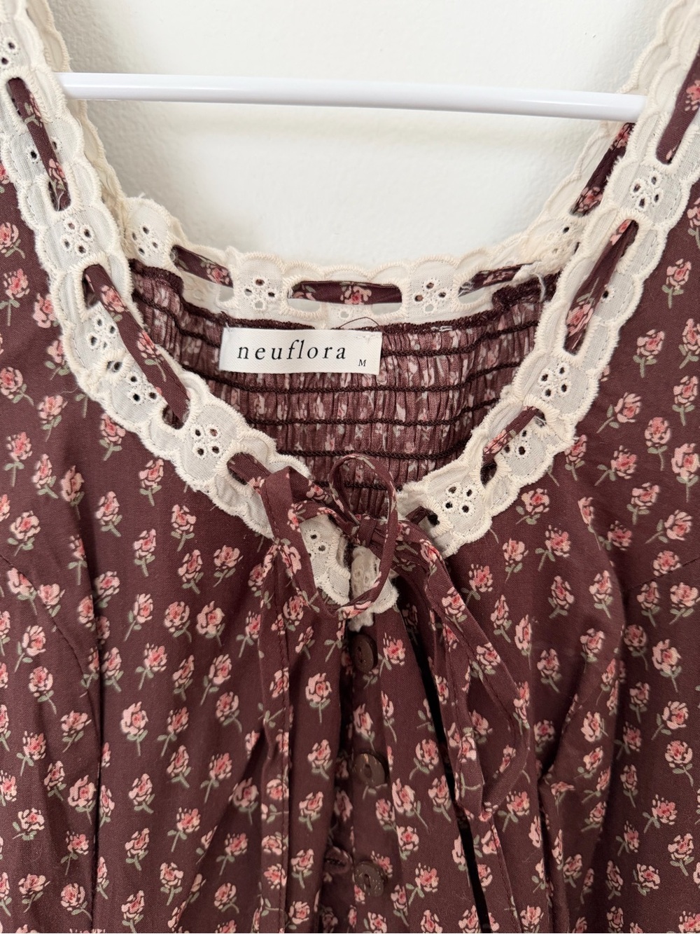 Neuflora burgundy floral dress - Picture 2 of 3